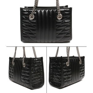 Gucci Marmont Silver Leather Bag Chain Shoulder Bag GG